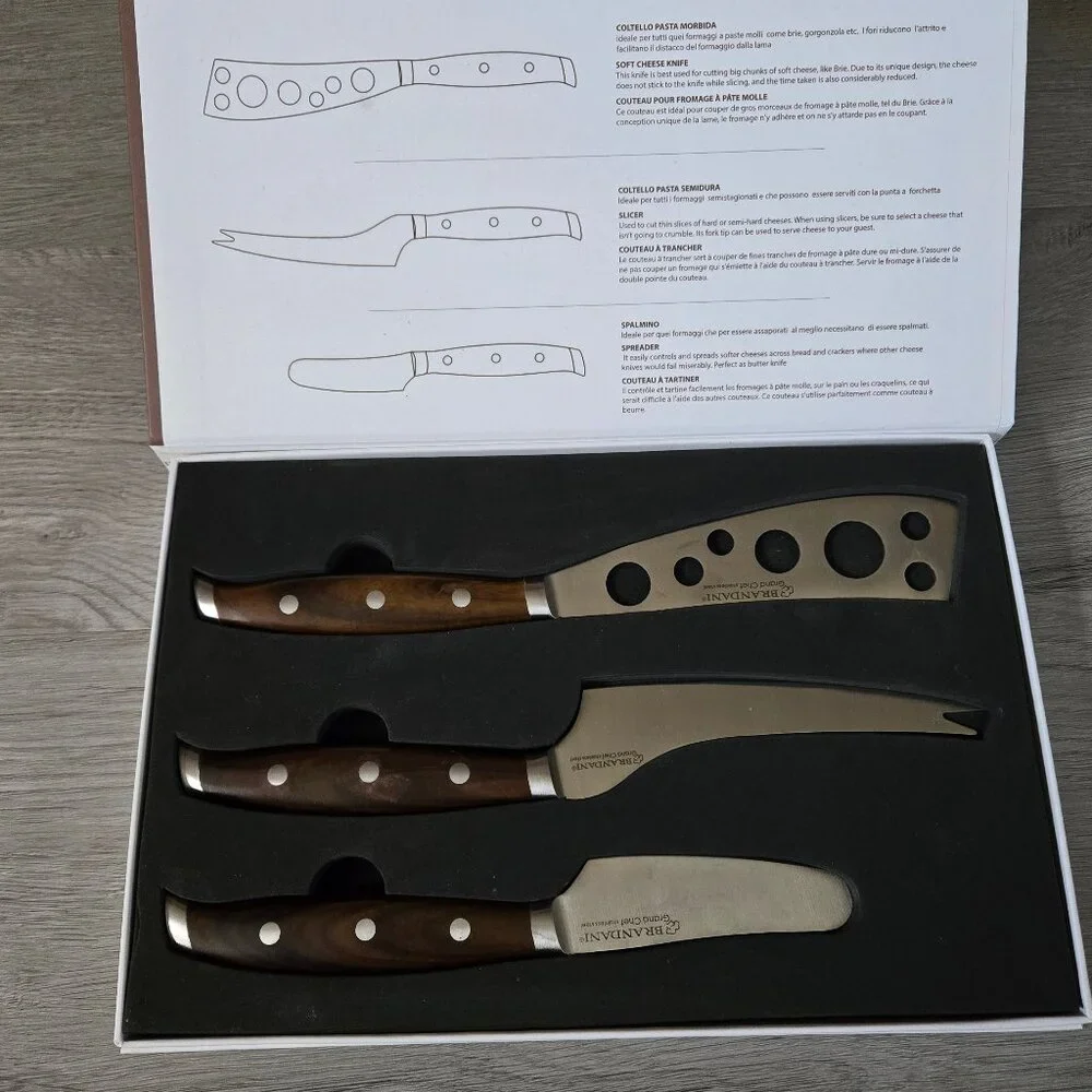 NIB - Italian Style Cheese Knives